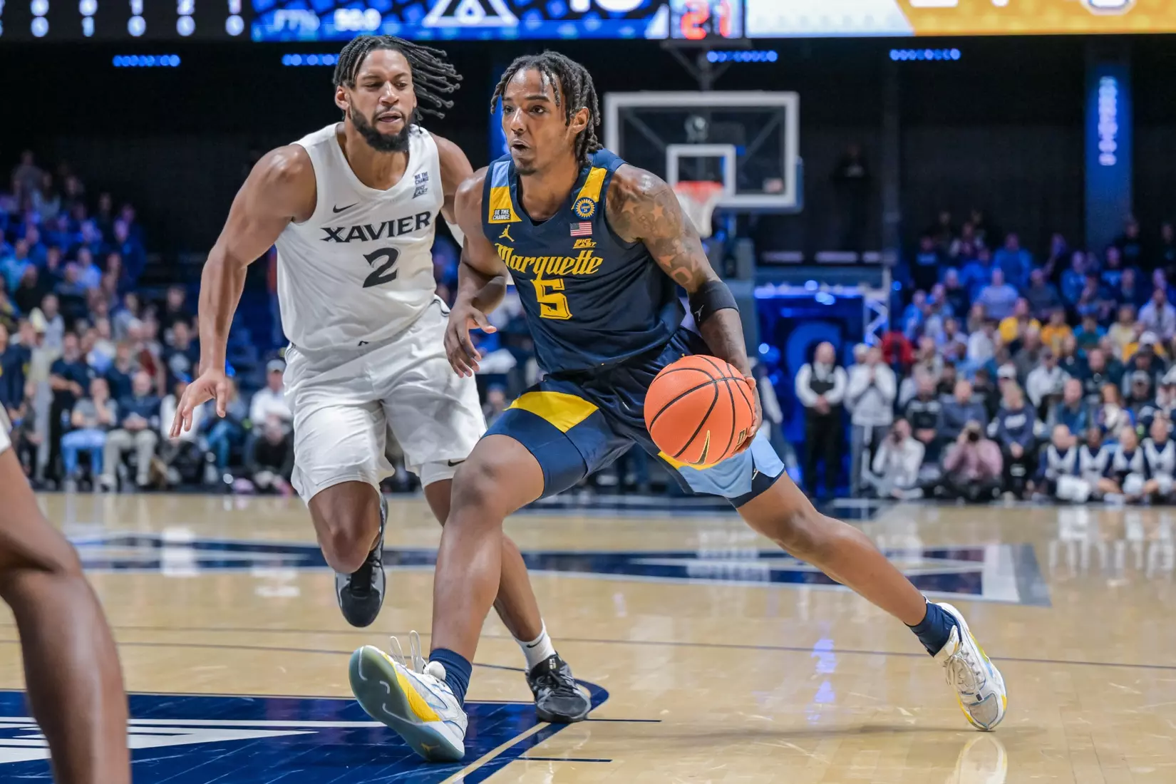 #9 Marquette Men's Basketball Defeats Xavier 72-70 on Saturday, December 21st, 2024 at Cintas Center, in Cincinnati, OH