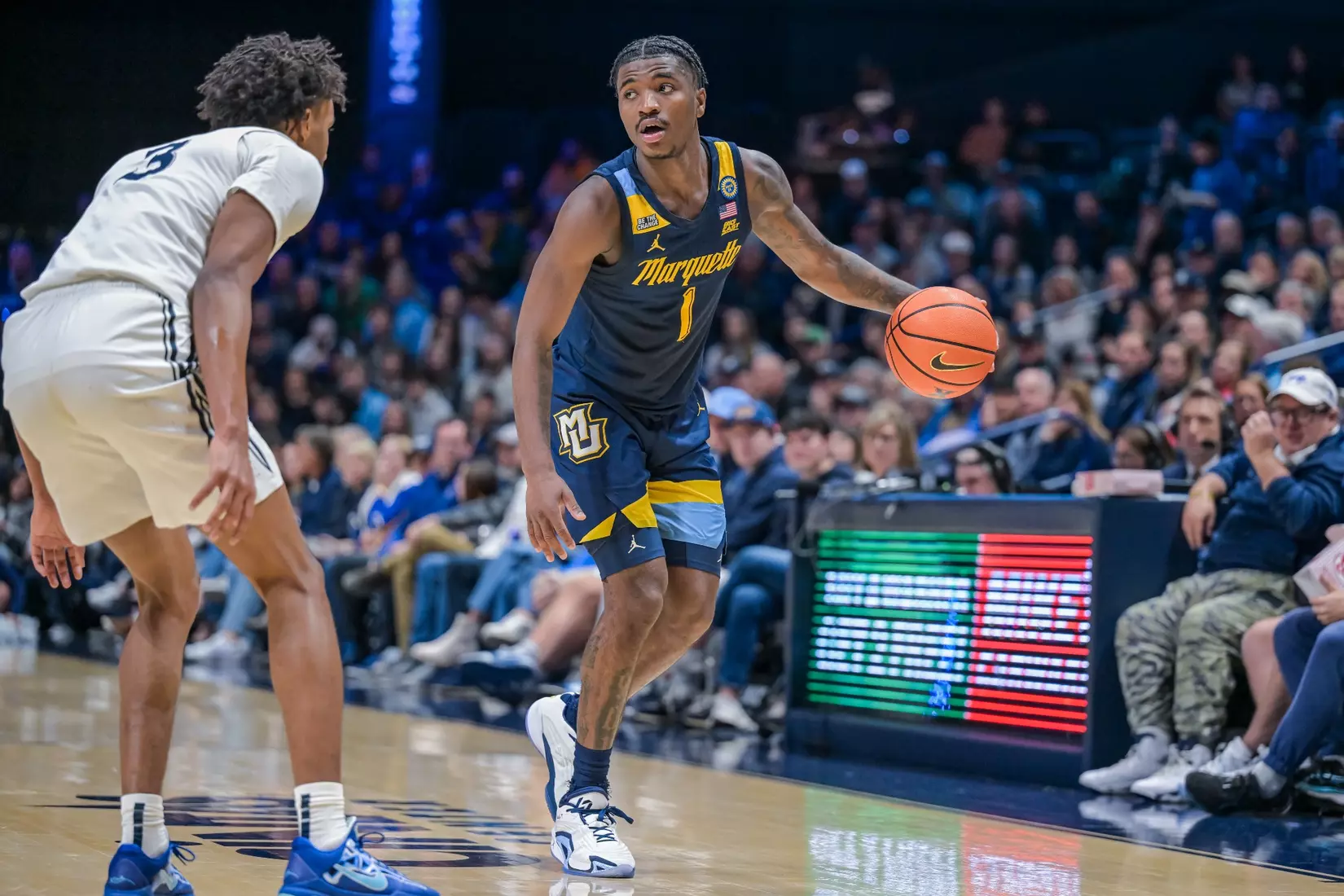 #9 Marquette Men's Basketball Defeats Xavier 72-70 on Saturday, December 21st, 2024 at Cintas Center, in Cincinnati, OH