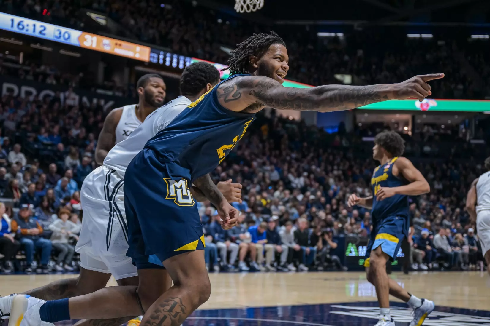 #9 Marquette Men's Basketball Defeats Xavier 72-70 on Saturday, December 21st, 2024 at Cintas Center, in Cincinnati, OH