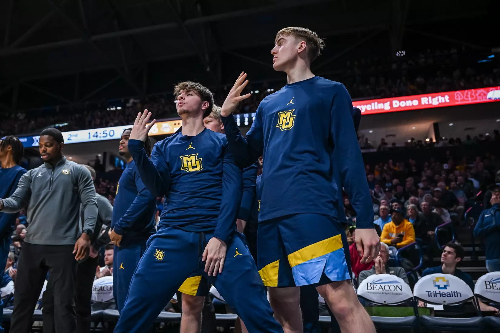 #9 Marquette Men's Basketball Defeats Xavier 72-70 on Saturday, December 21st, 2024 at Cintas Center, in Cincinnati, OH