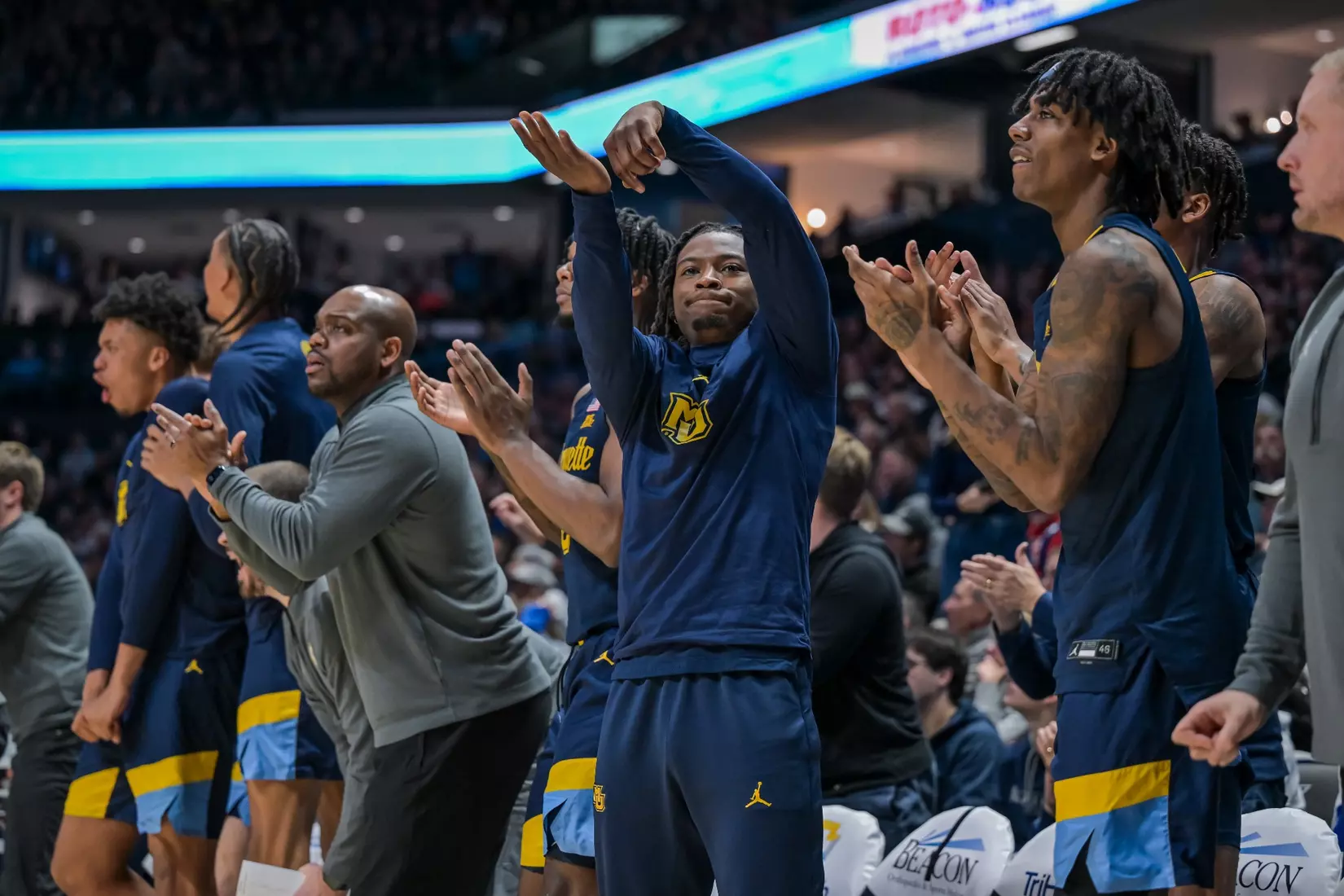 #9 Marquette Men's Basketball Defeats Xavier 72-70 on Saturday, December 21st, 2024 at Cintas Center, in Cincinnati, OH