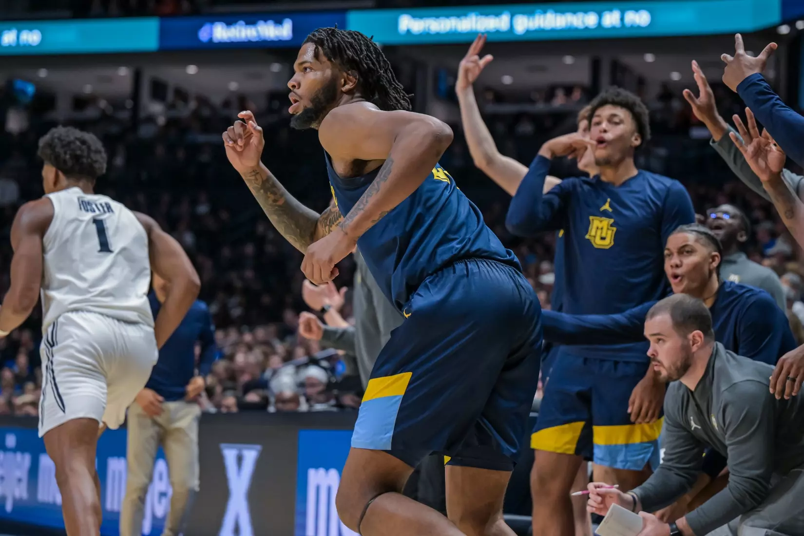 #9 Marquette Men's Basketball Defeats Xavier 72-70 on Saturday, December 21st, 2024 at Cintas Center, in Cincinnati, OH