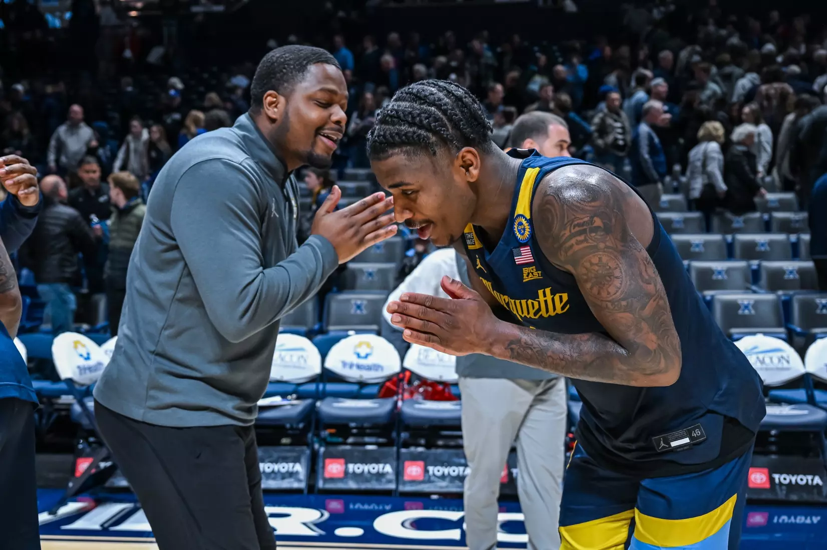 #9 Marquette Men's Basketball Defeats Xavier 72-70 on Saturday, December 21st, 2024 at Cintas Center, in Cincinnati, OH