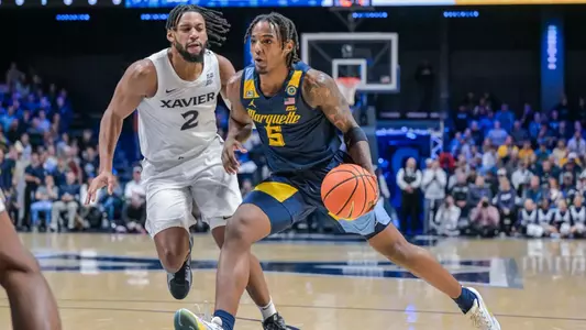#9 Marquette Men's Basketball Defeats Xavier 72-70 on Saturday, December 21st, 2024 at Cintas Center, in Cincinnati, OH
