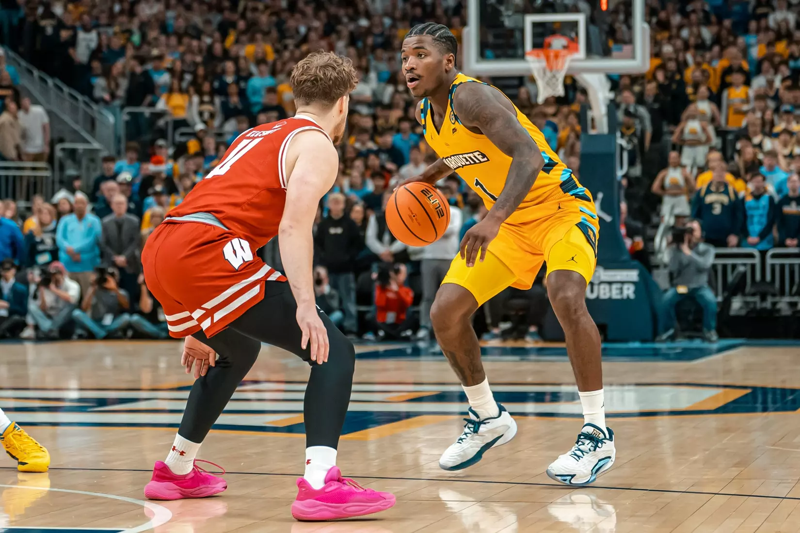 #5 Marquette Men's Basketball defeats #11 Wisconsin 88-74 on Saturday, December 7th, 2024 at Fiserv Forum in Milwaukee, WI