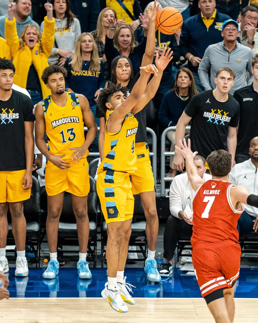 #5 Marquette Men's Basketball defeats #11 Wisconsin 88-74 on Saturday December 7th, 2024 at Fiserv Forum In Milwaukee, WI