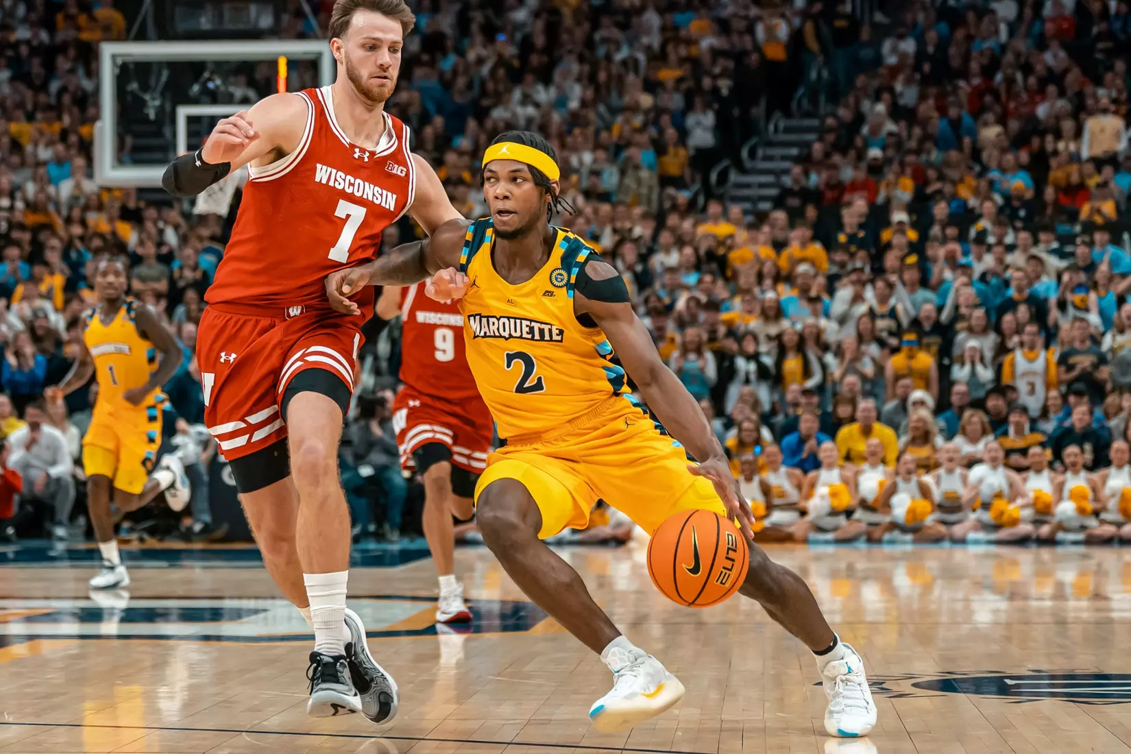 #5 Marquette Men's Basketball defeats #11 Wisconsin 88-74 on Saturday, December 7th, 2024 at Fiserv Forum in Milwaukee, WI