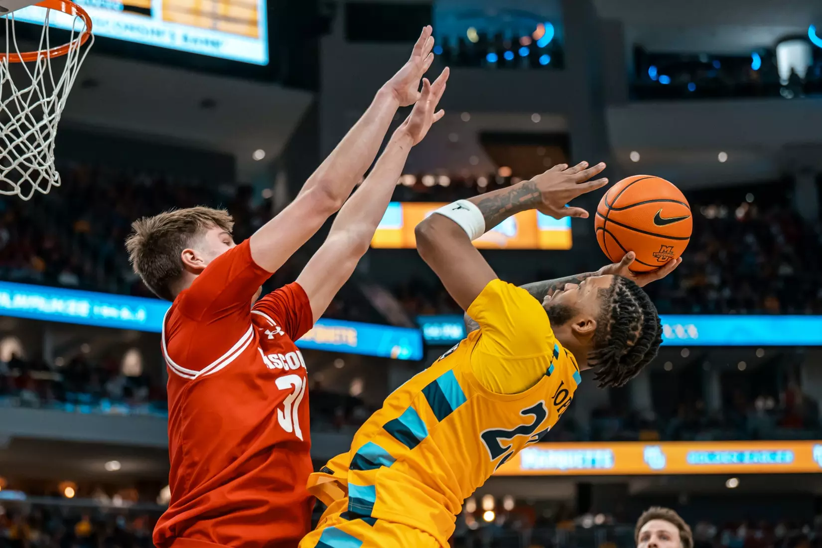 #5 Marquette Men's Basketball defeats #11 Wisconsin 88-74 on Saturday, December 7th, 2024 at Fiserv Forum in Milwaukee, WI