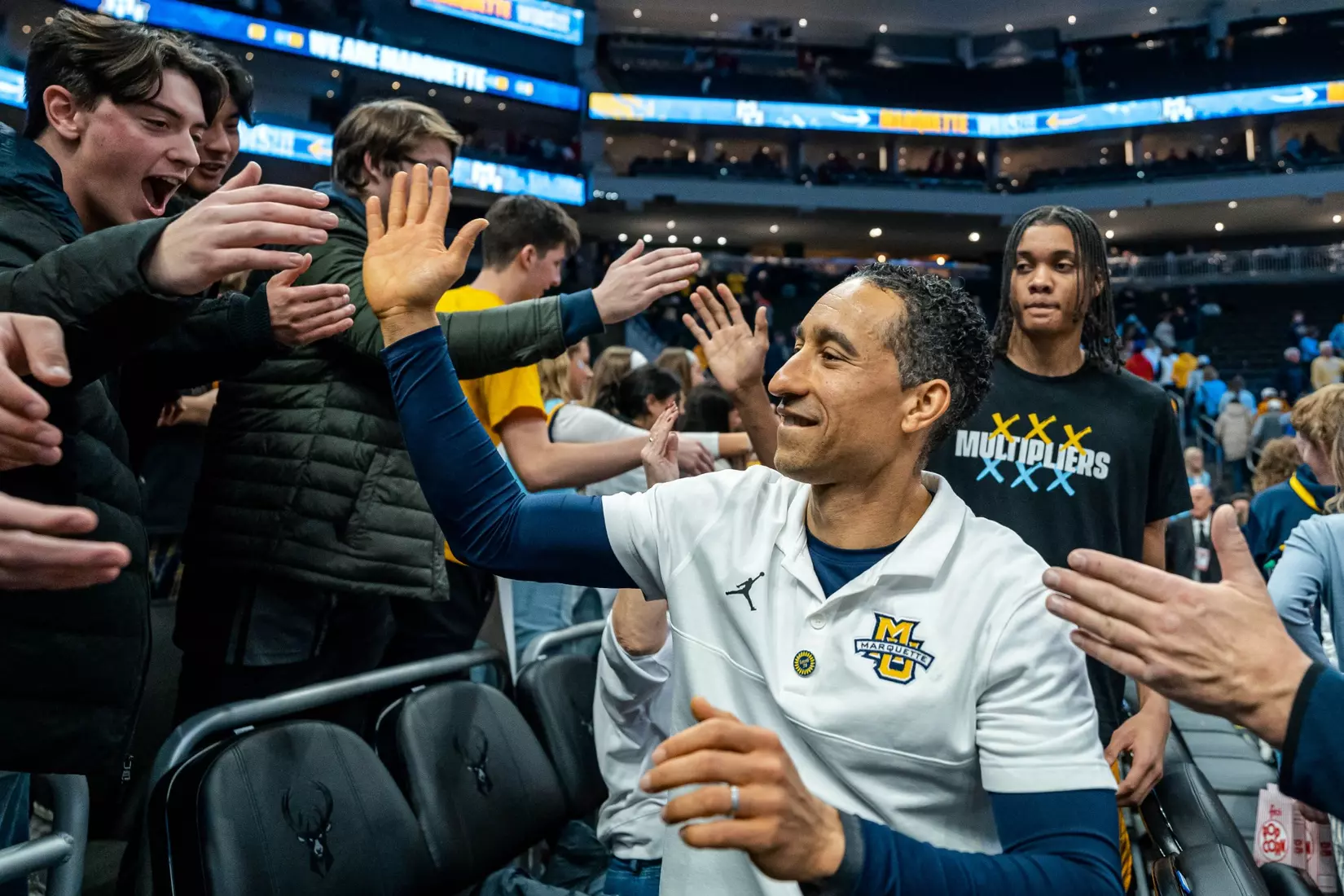 #5 Marquette Men's Basketball defeats #11 Wisconsin 88-74 on Saturday December 7th, 2024 at Fiserv Forum In Milwaukee, WI