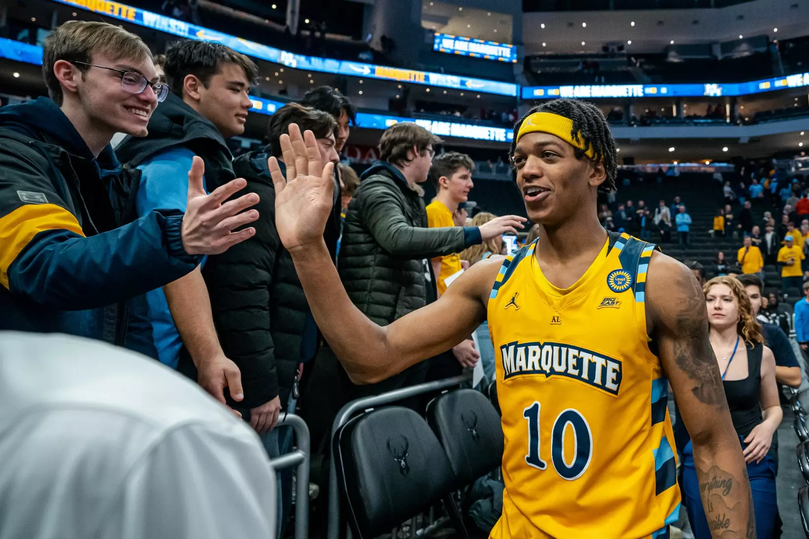 #5 Marquette Men's Basketball defeats #11 Wisconsin 88-74 on Saturday December 7th, 2024 at Fiserv Forum In Milwaukee, WI
