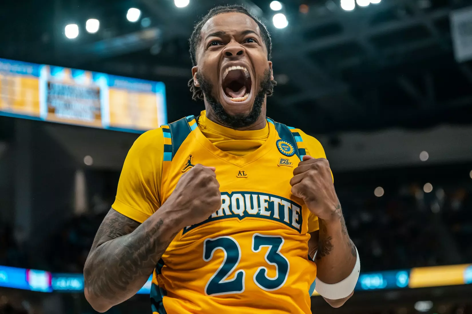#5 Marquette Men's Basketball defeats #11 Wisconsin 88-74 on Saturday, December 7th, 2024 at Fiserv Forum in Milwaukee, WI