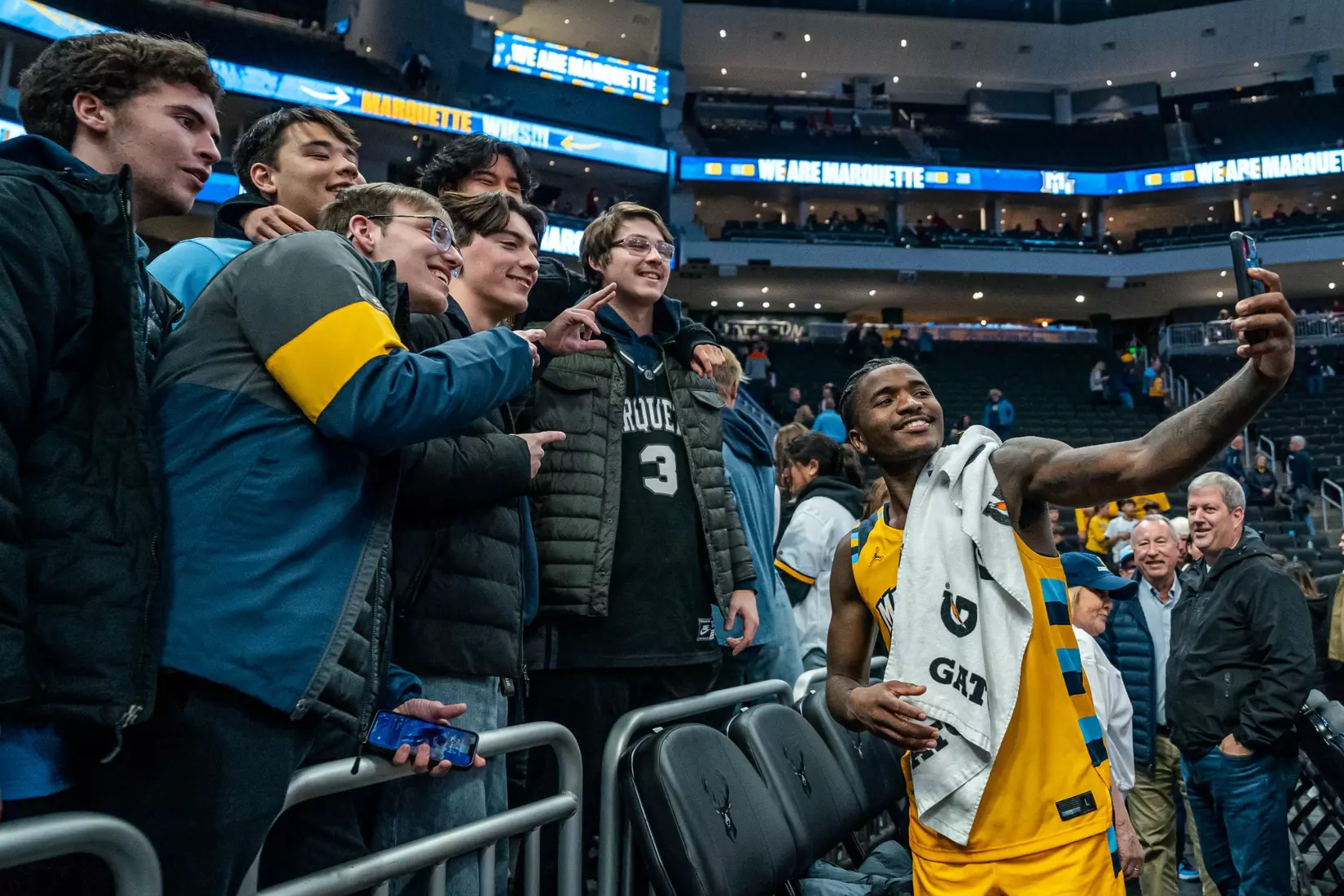 #5 Marquette Men's Basketball defeats #11 Wisconsin 88-74 on Saturday December 7th, 2024 at Fiserv Forum In Milwaukee, WI