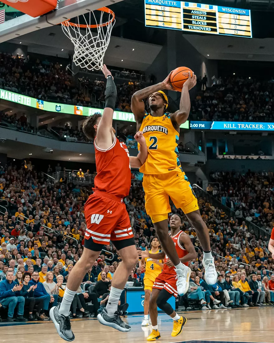 #5 Marquette Men's Basketball defeats #11 Wisconsin 88-74 on Saturday, December 7th, 2024 at Fiserv Forum in Milwaukee, WI