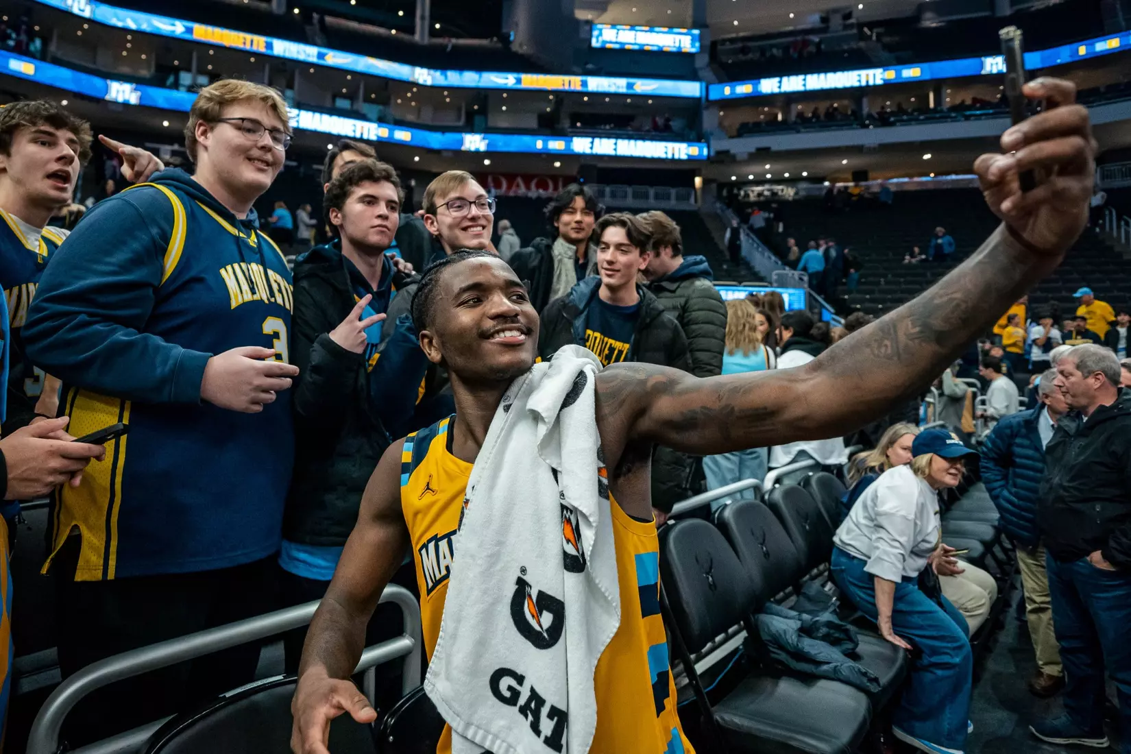 #5 Marquette Men's Basketball defeats #11 Wisconsin 88-74 on Saturday December 7th, 2024 at Fiserv Forum In Milwaukee, WI
