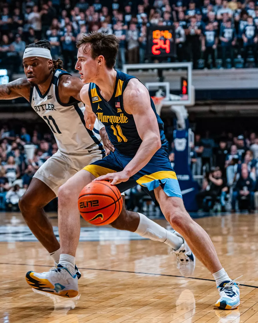 No. 4 Marquette defeats Butler 78-72 at Hinkle Fieldhouse on Tuesday, February 13, 2024 in Indianapolis, IN.