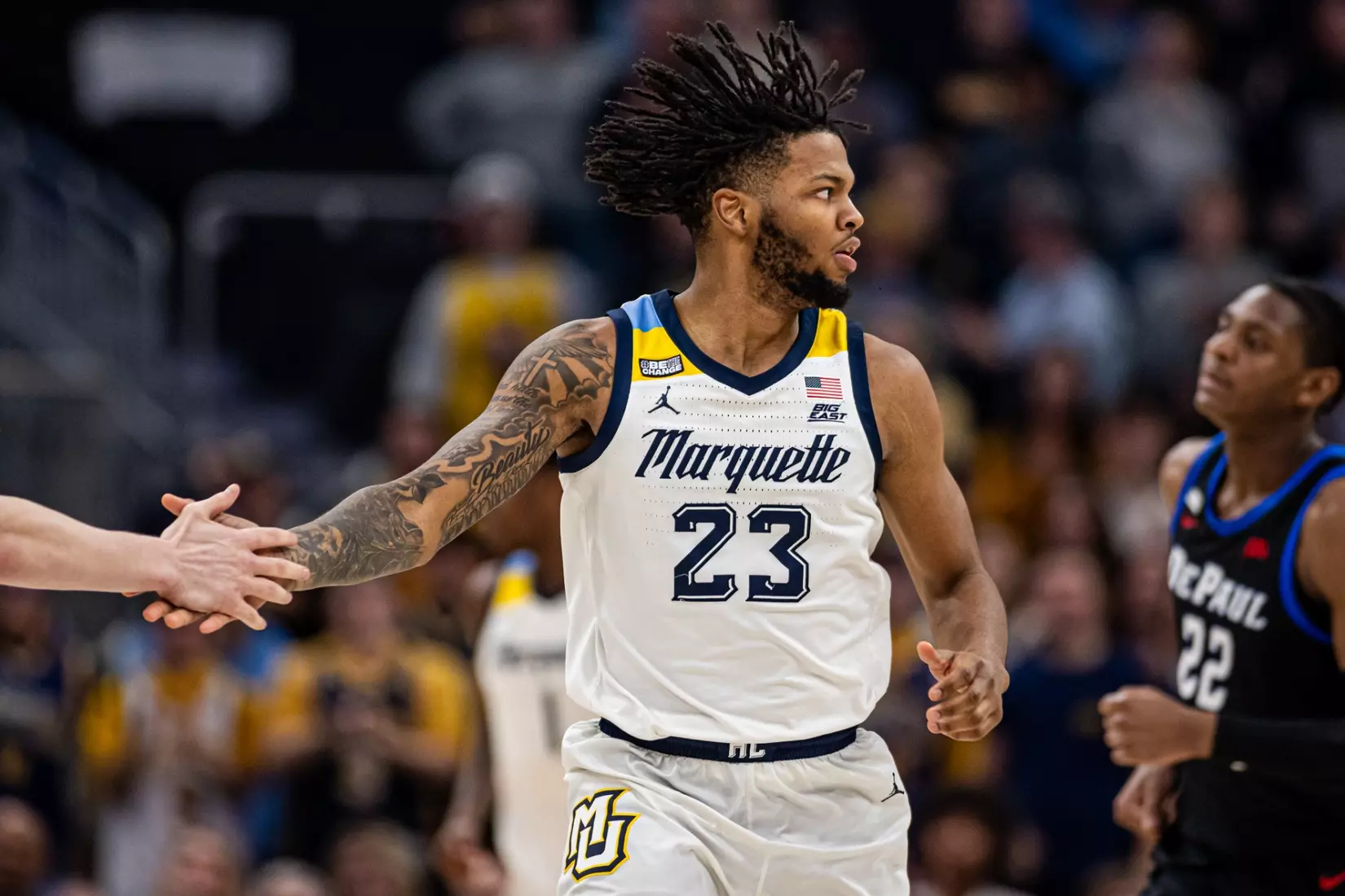 No. 7 Marquette defeats DePaul 105-71 at Fiserv Forum on National Marquette Day, Wednesday February 21, 2024 in Milwaukee, WI.