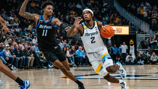 No. 7 Marquette defeats DePaul 105-71 at Fiserv Forum on National Marquette Day, Wednesday February 21, 2024 in Milwaukee, WI.