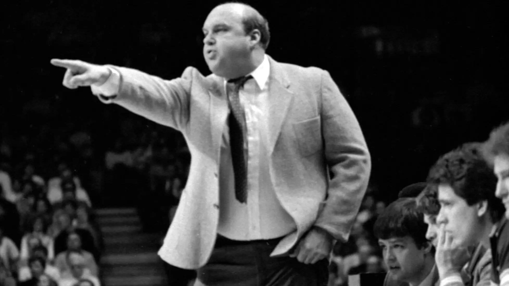 Marquette Basketball Coach Rick Majerus Directs Players on the Court in a Game against Stetson, February 18, 1984
Athletics, Men's Basketball, Rick Majerus