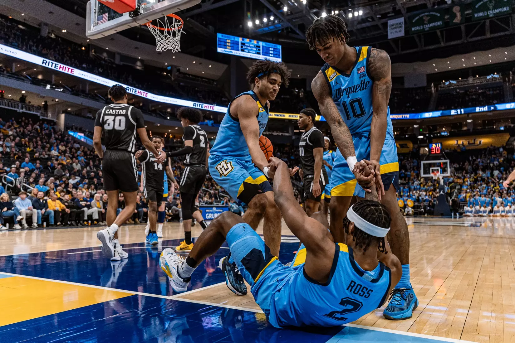 No. 5 Marquette defeats Providence 91-69 at Fiserv Forum on Wednesday, February 28, 2024 in Milwaukee, WI.