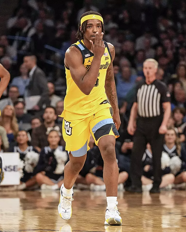 No. 10 Marquette Basketball defeats Villanova Wildcats 71-65 at Madison Square Garden on Thursday March 14, 2024 in New York, New York.