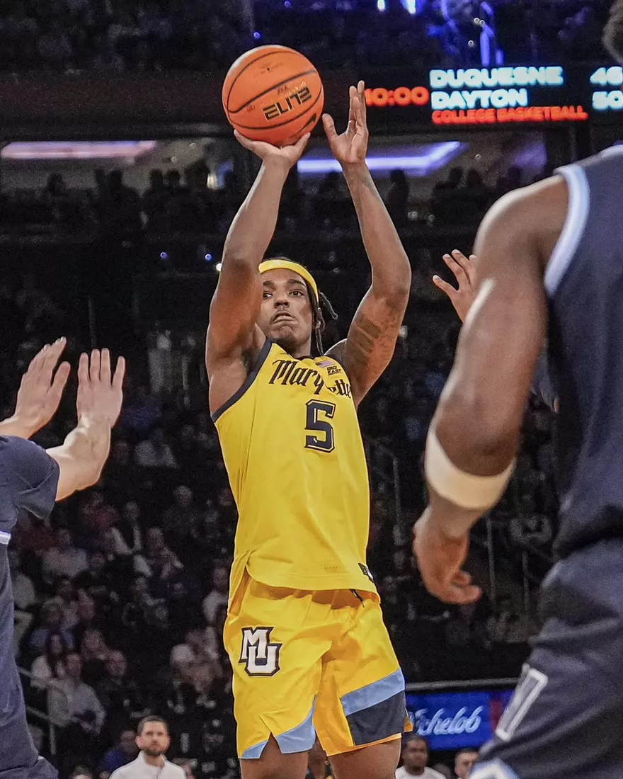 No. 10 Marquette Basketball defeats Villanova Wildcats 71-65 at Madison Square Garden on Thursday March 14, 2024 in New York, New York.