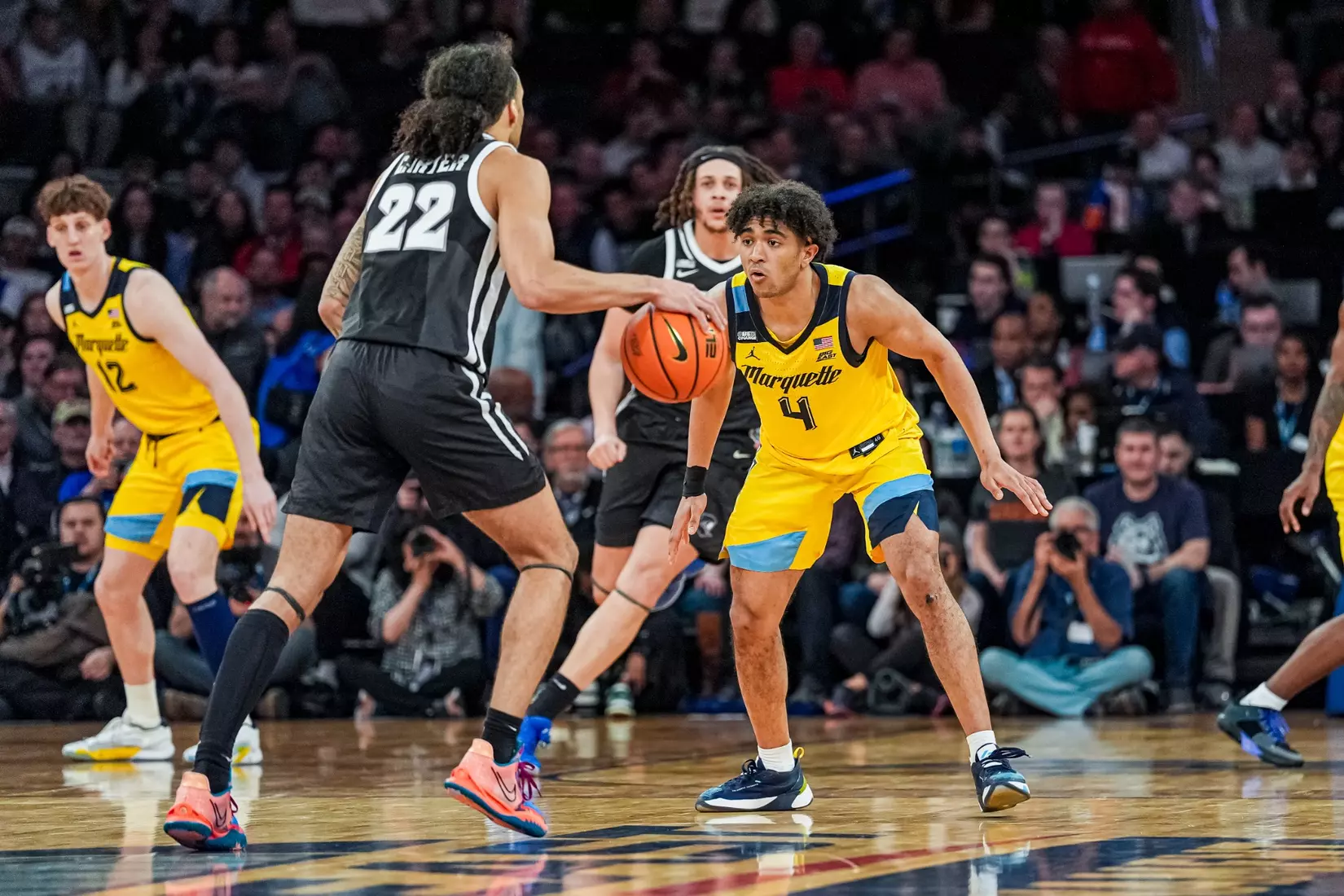 No. 10 Marquette Basketball defeat Providence Friars 79-68 at Madison Square Garden on Friday March 15, 2024 to advance to the Big East Tournament Finals in New York, New York.