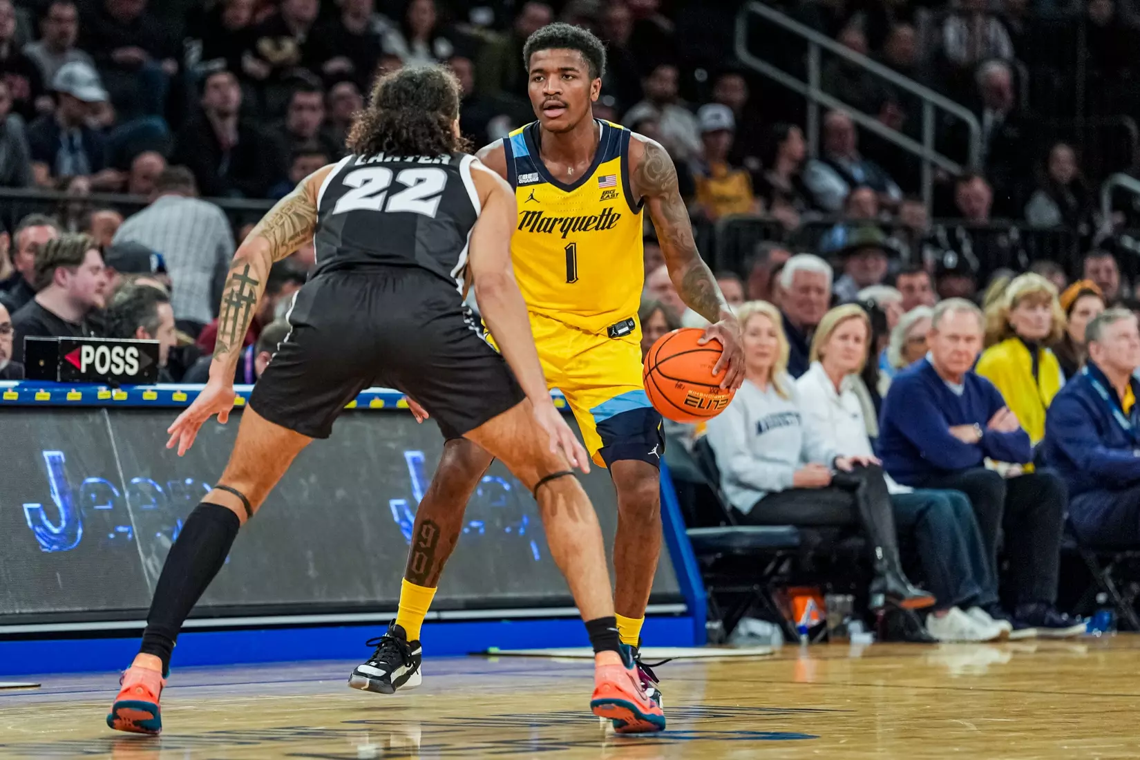 No. 10 Marquette Basketball defeat Providence Friars 79-68 at Madison Square Garden on Friday March 15, 2024 to advance to the Big East Tournament Finals in New York, New York.