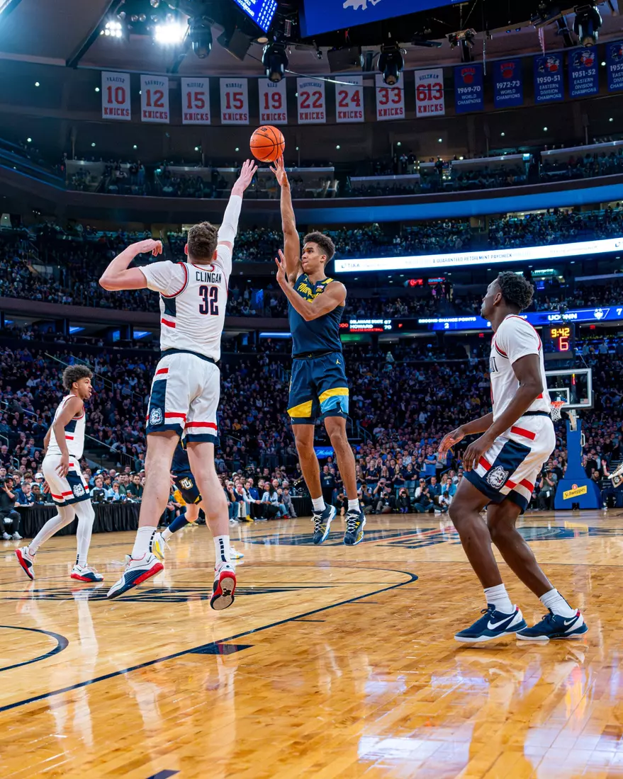 No. 10 Marquette Basketball fall to No. 2 UCONN Huskies 73-57 in the Big East Tournament Finals at Madison Square Garden on Saturday March 16, 2024 in New York, New York.