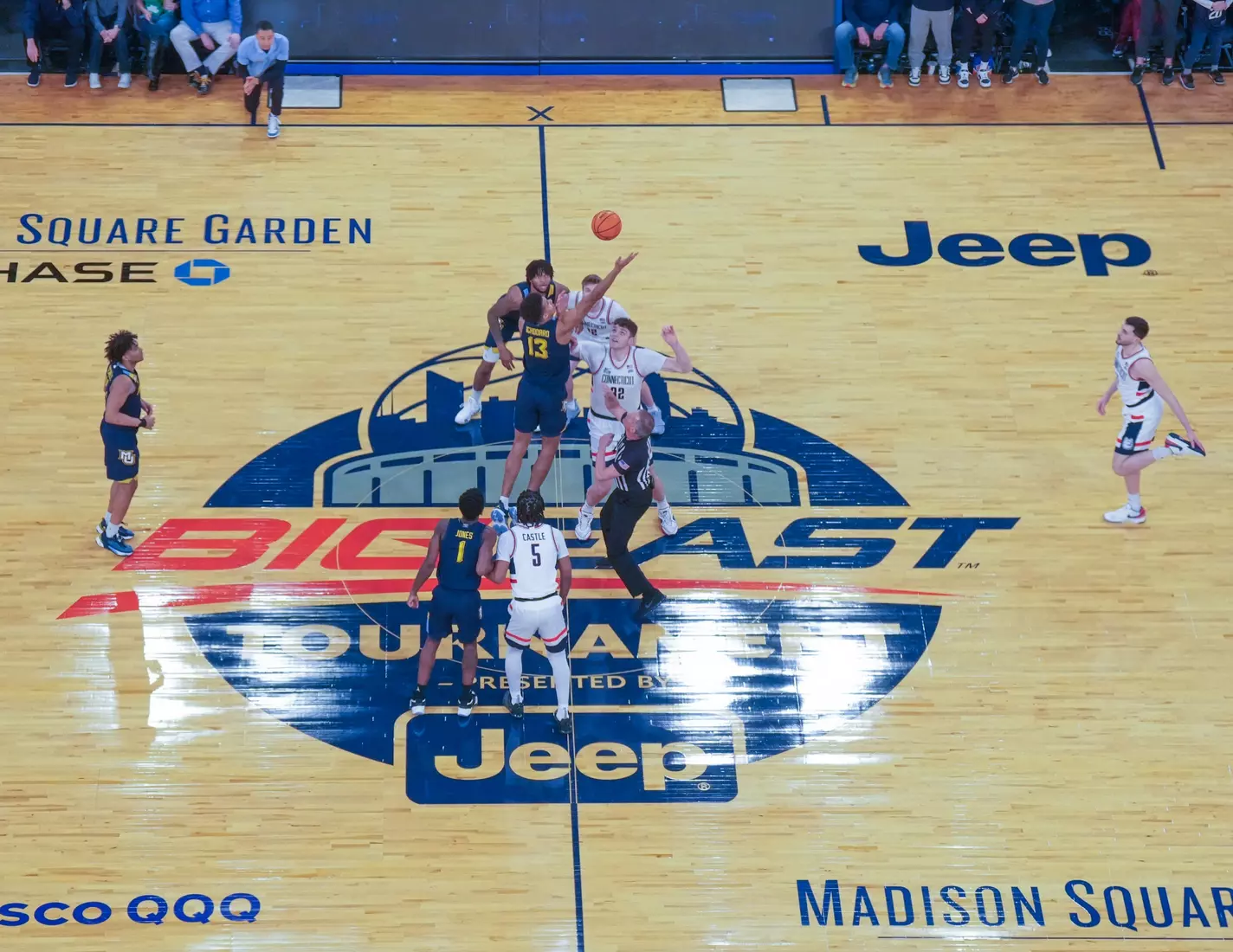 No. 10 Marquette Basketball fall to No. 2 UCONN Huskies 73-57 in the Big East Tournament Finals at Madison Square Garden on Saturday March 16, 2024 in New York, New York.