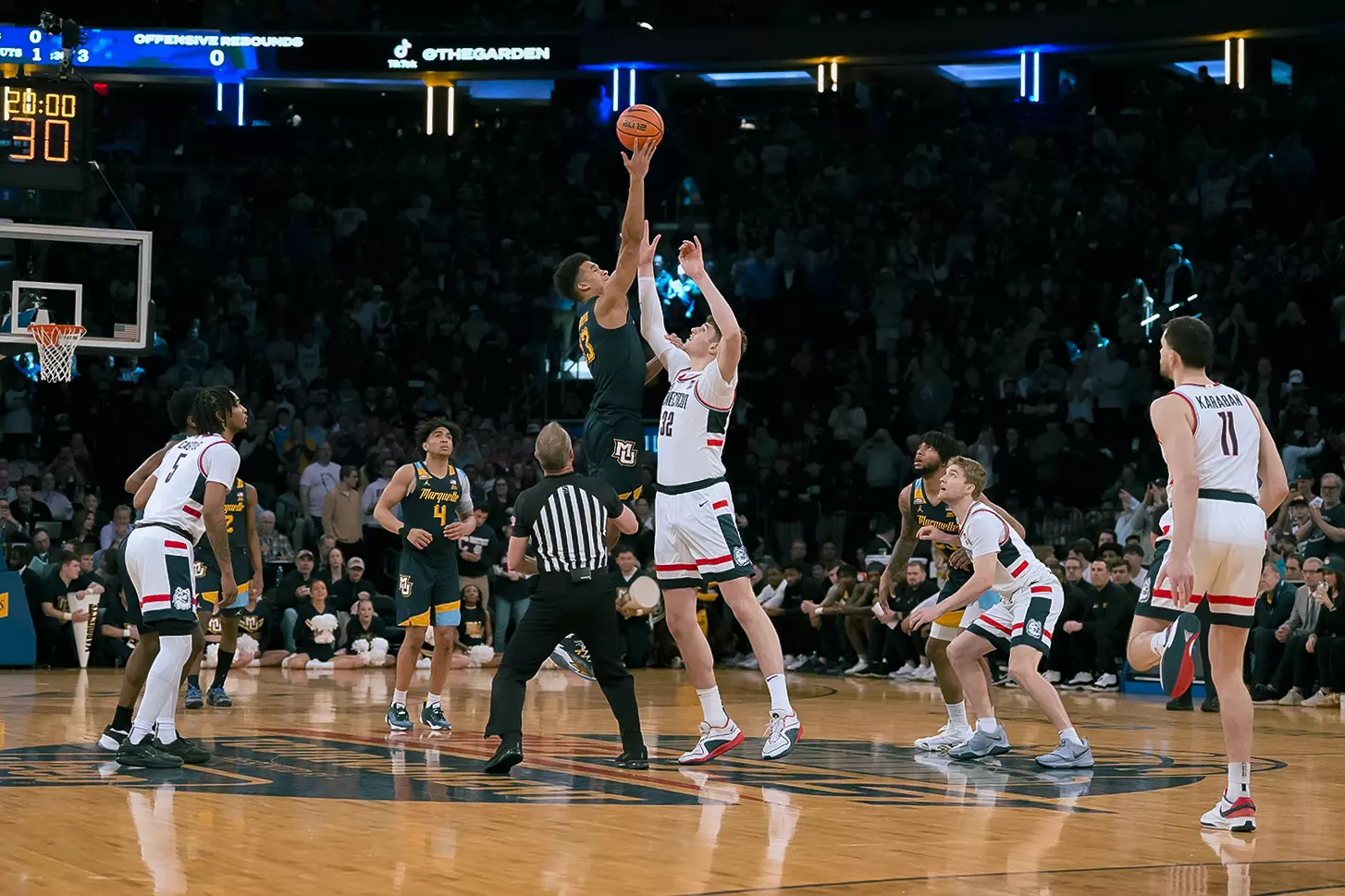 No. 10 Marquette Basketball fall to No. 2 UCONN Huskies 73-57 in the Big East Tournament Finals at Madison Square Garden on Saturday March 16, 2024 in New York, New York.