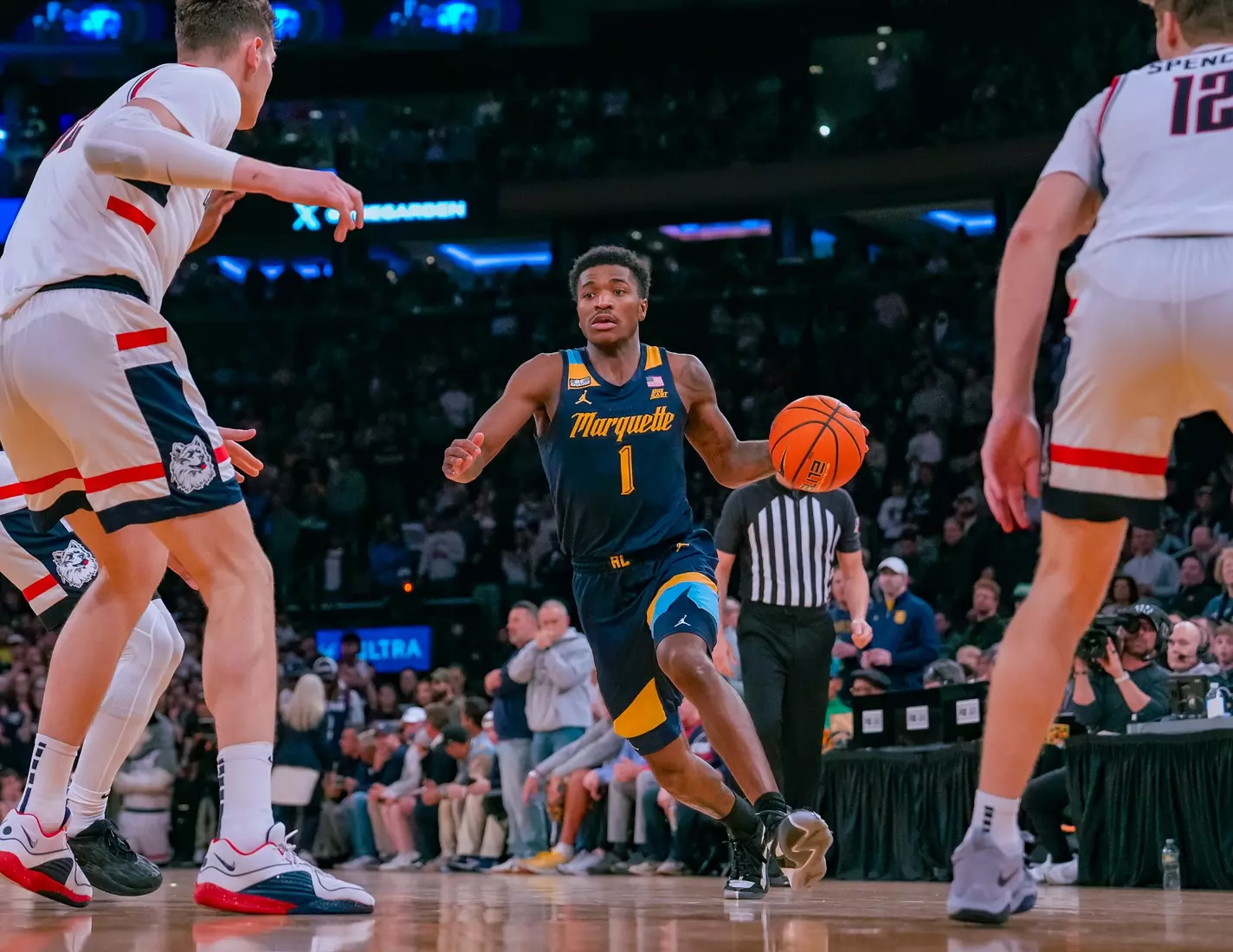 No. 10 Marquette Basketball fall to No. 2 UCONN Huskies 73-57 in the Big East Tournament Finals at Madison Square Garden on Saturday March 16, 2024 in New York, New York.