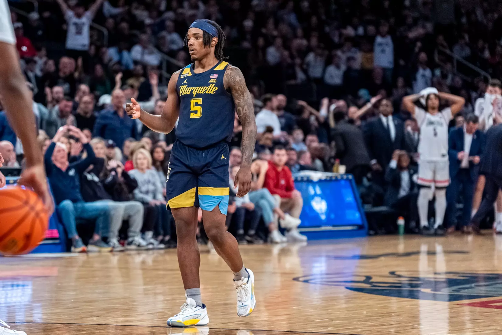 No. 10 Marquette Basketball fall to No. 2 UCONN Huskies 73-57 in the Big East Tournament Finals at Madison Square Garden on Saturday March 16, 2024 in New York, New York.