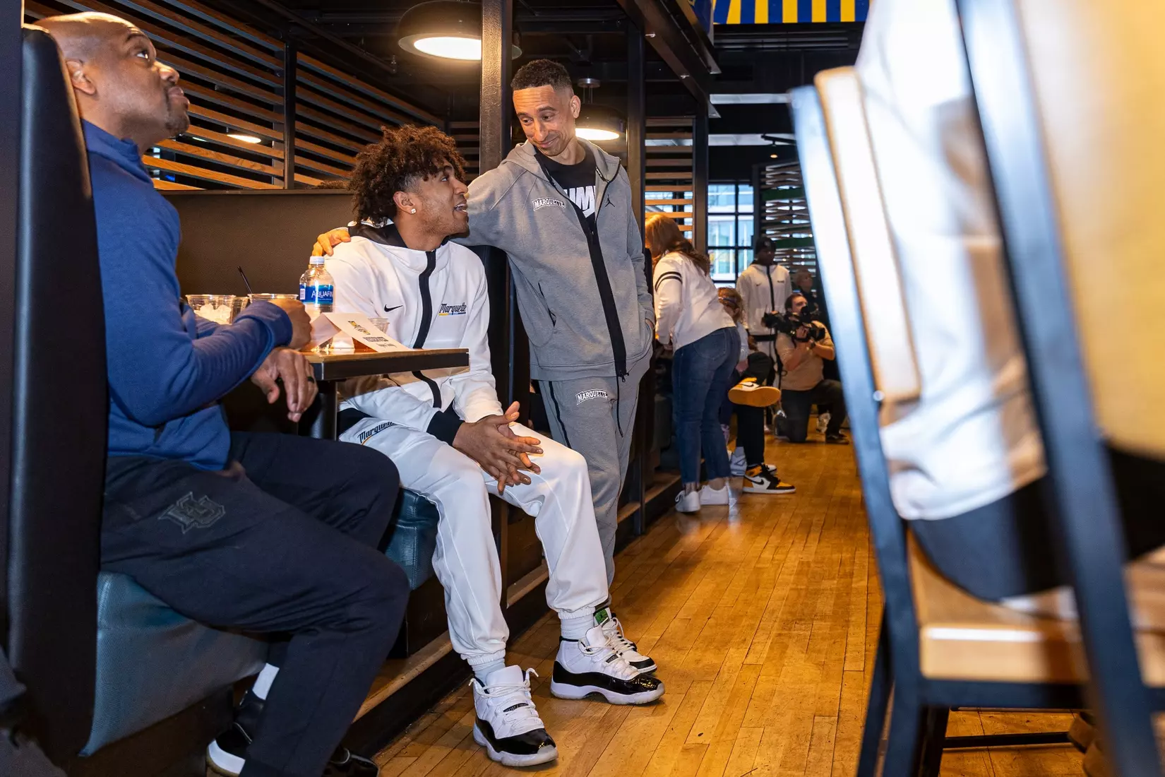 Marquette Men's Basketball selection show at Mecca Bar & Grill on Sunday March 17, 2024 in Milwaukee, WI. Marquette faces No. 15 seed Western Kentucky in the South Region in Indianapolis, Indiana.