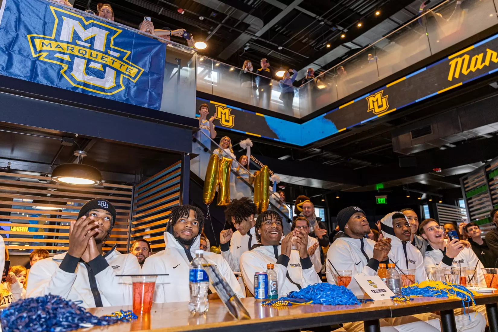 Marquette Men's Basketball selection show at Mecca Bar & Grill on Sunday March 17, 2024 in Milwaukee, WI. Marquette faces No. 15 seed Western Kentucky in the South Region in Indianapolis, Indiana.