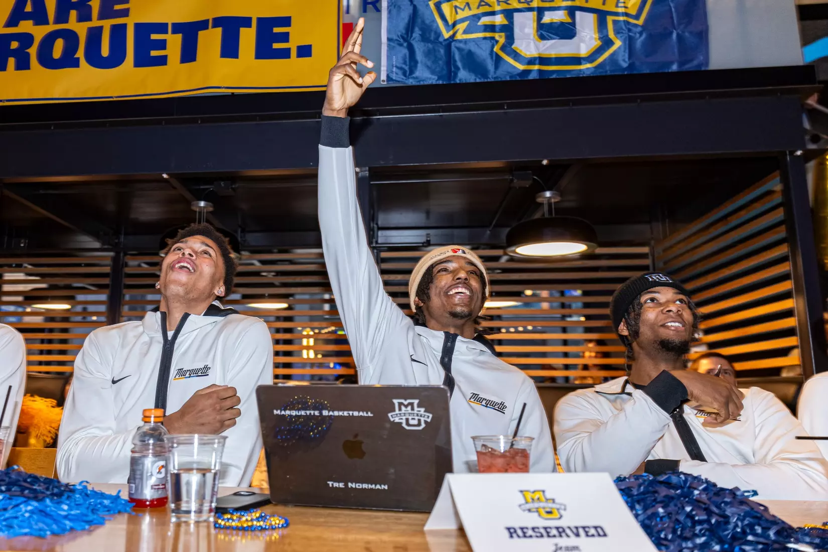 Marquette Men's Basketball selection show at Mecca Bar & Grill on Sunday March 17, 2024 in Milwaukee, WI. Marquette faces No. 15 seed Western Kentucky in the South Region in Indianapolis, Indiana.