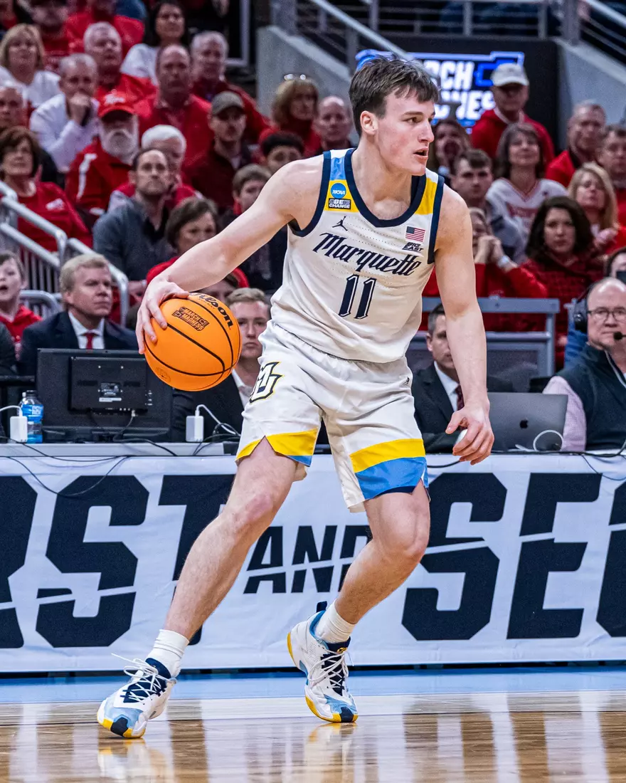 No. 2 seed Marquette Basketball defeats No. 15 seed Western Kentucky 87-69 at Gainbridge Fieldhouse in the NCAA Tournament on Friday March 22, 2024 in Indianapolis, Indiana.