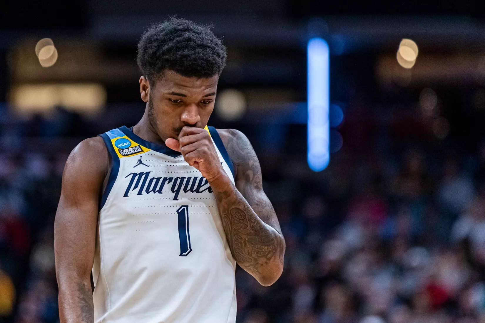 No. 2 seed Marquette Basketball defeats No. 15 seed Western Kentucky 87-69 at Gainbridge Fieldhouse in the NCAA Tournament on Friday March 22, 2024 in Indianapolis, Indiana.