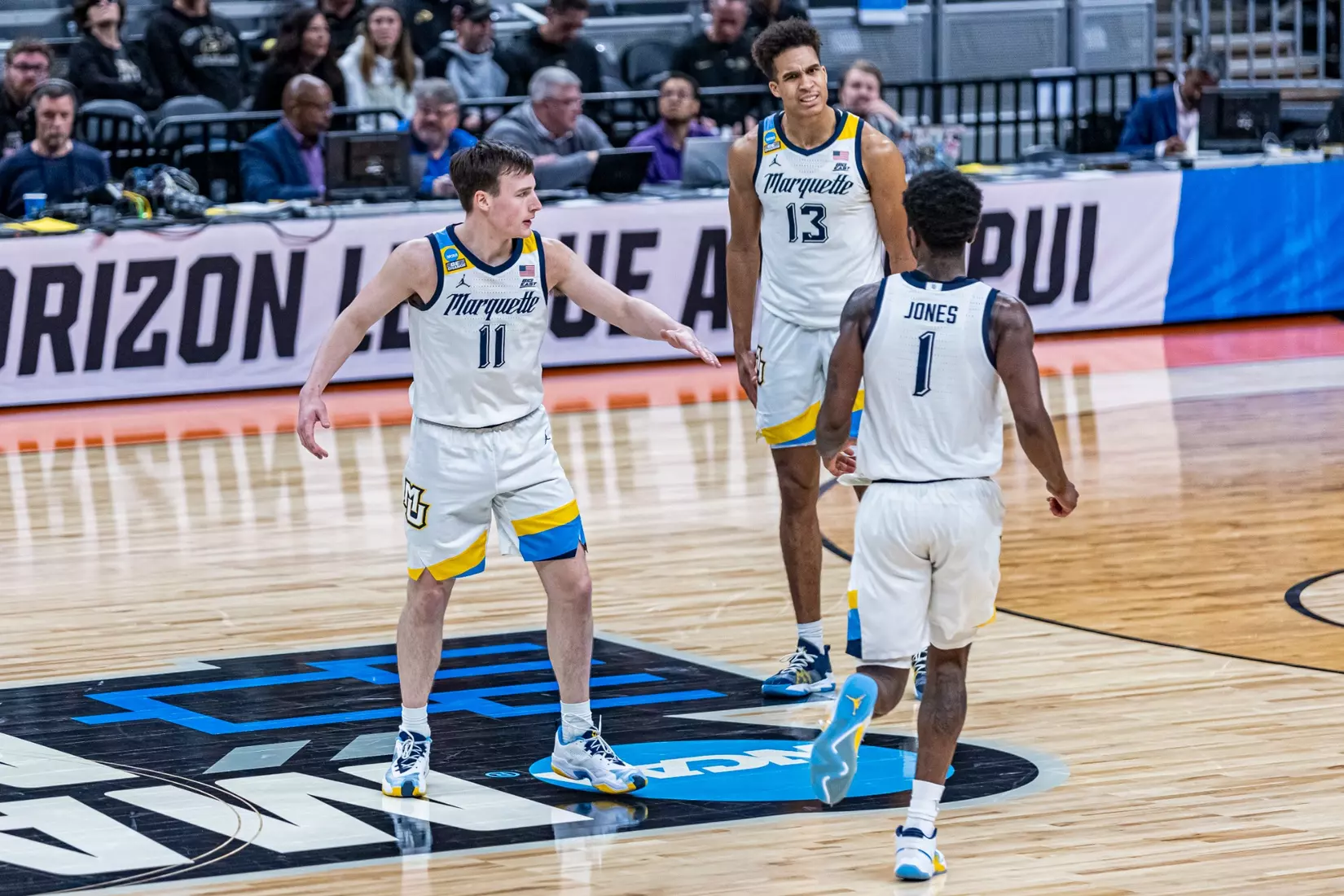 No. 2 seed Marquette Basketball defeats No. 15 seed Western Kentucky 87-69 at Gainbridge Fieldhouse in the NCAA Tournament on Friday March 22, 2024 in Indianapolis, Indiana.