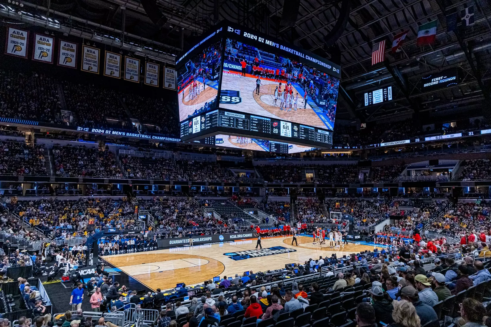 No. 2 seed Marquette Basketball defeats No. 15 seed Western Kentucky 87-69 at Gainbridge Fieldhouse in the NCAA Tournament on Friday March 22, 2024 in Indianapolis, Indiana.