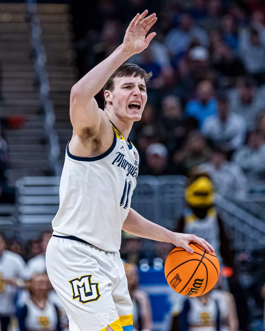 No. 2 seed Marquette Basketball defeats No. 15 seed Western Kentucky 87-69 at Gainbridge Fieldhouse in the NCAA Tournament on Friday March 22, 2024 in Indianapolis, Indiana.
