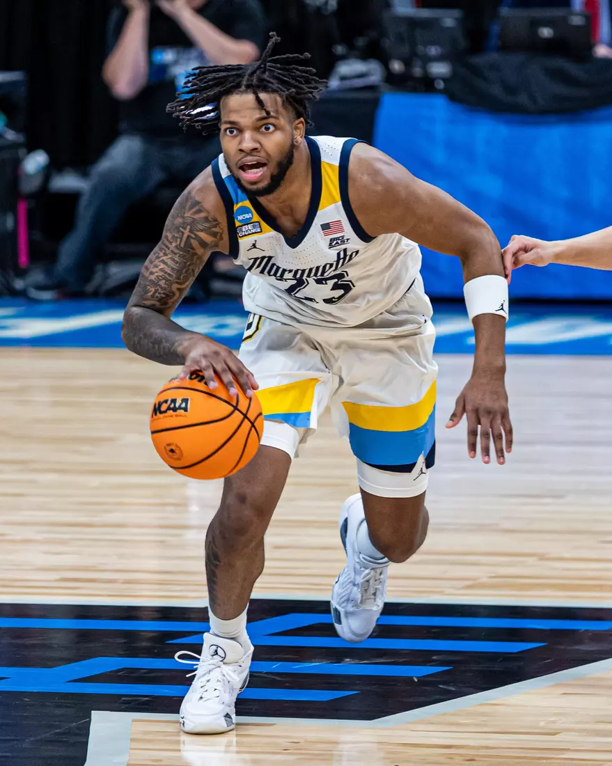 No. 2 seed Marquette Basketball defeats No. 10 seed Colorado 81-77 at Gainbridge Fieldhouse in the NCAA Tournament on Sunday March 24, 2024 in Indianapolis, Indiana.