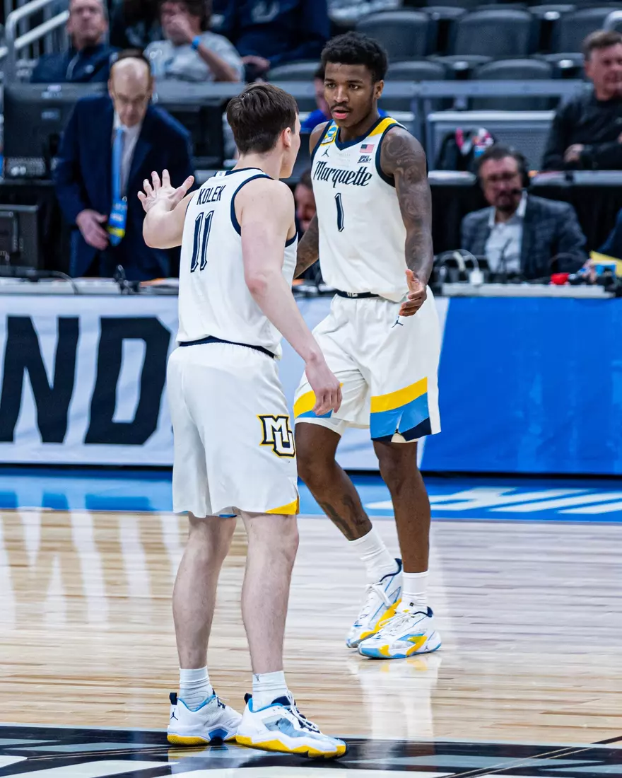 No. 2 seed Marquette Basketball defeats No. 10 seed Colorado 81-77 at Gainbridge Fieldhouse in the NCAA Tournament on Sunday March 24, 2024 in Indianapolis, Indiana.