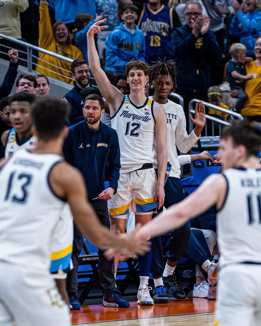 No. 2 seed Marquette Basketball defeats No. 10 seed Colorado 81-77 at Gainbridge Fieldhouse in the NCAA Tournament on Sunday March 24, 2024 in Indianapolis, Indiana.