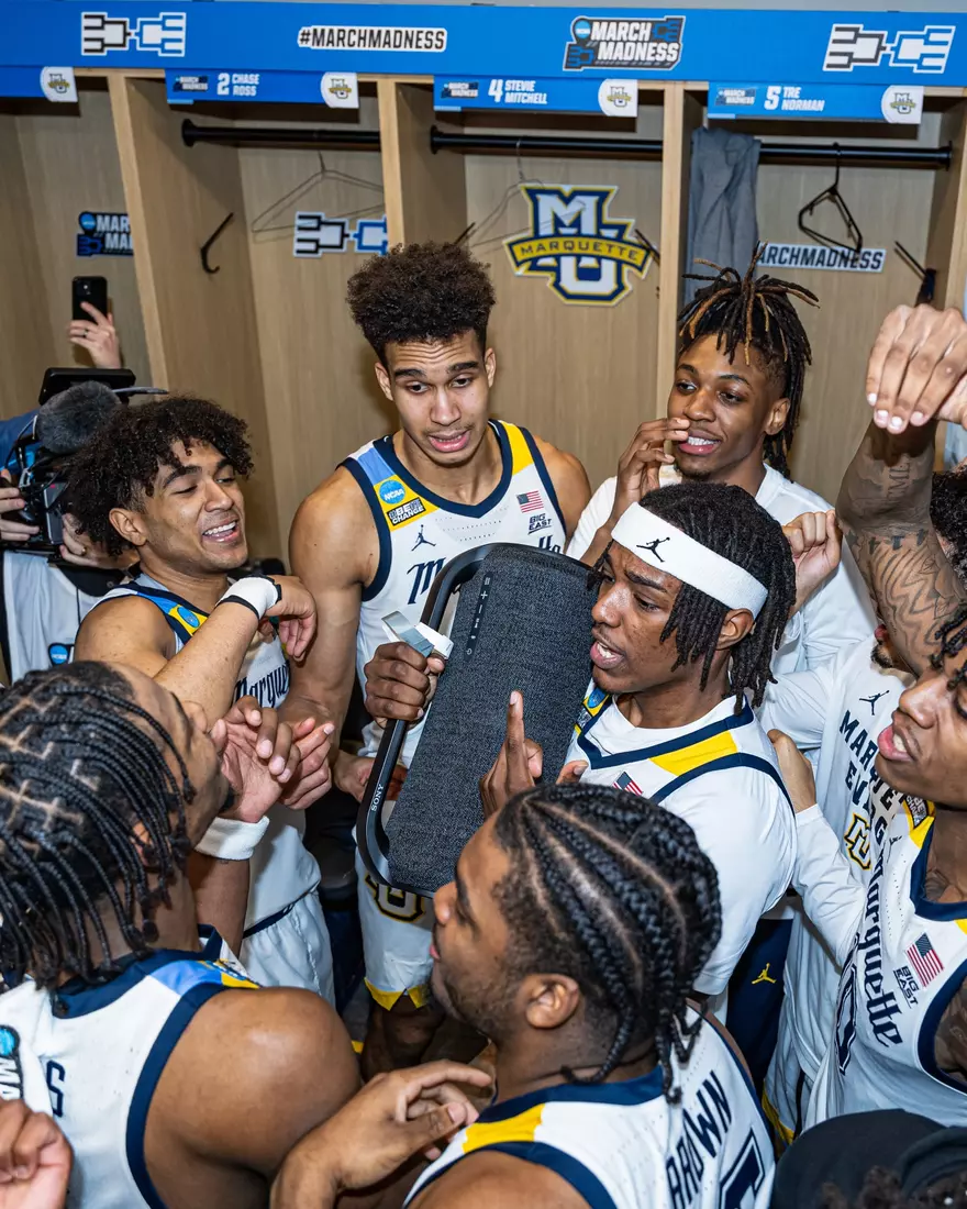 No. 2 seed Marquette Basketball defeats No. 10 seed Colorado 81-77 at Gainbridge Fieldhouse in the NCAA Tournament on Sunday March 24, 2024 in Indianapolis, Indiana.