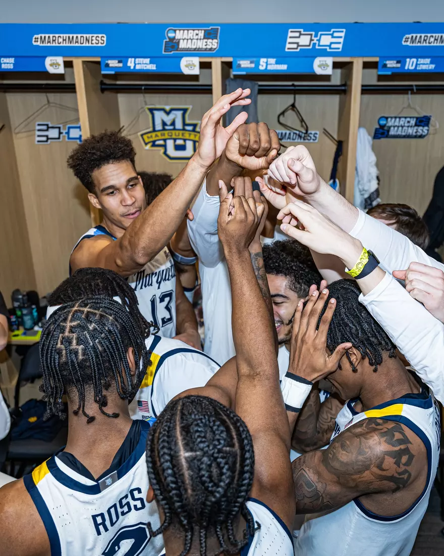 No. 2 seed Marquette Basketball defeats No. 10 seed Colorado 81-77 at Gainbridge Fieldhouse in the NCAA Tournament on Sunday March 24, 2024 in Indianapolis, Indiana.