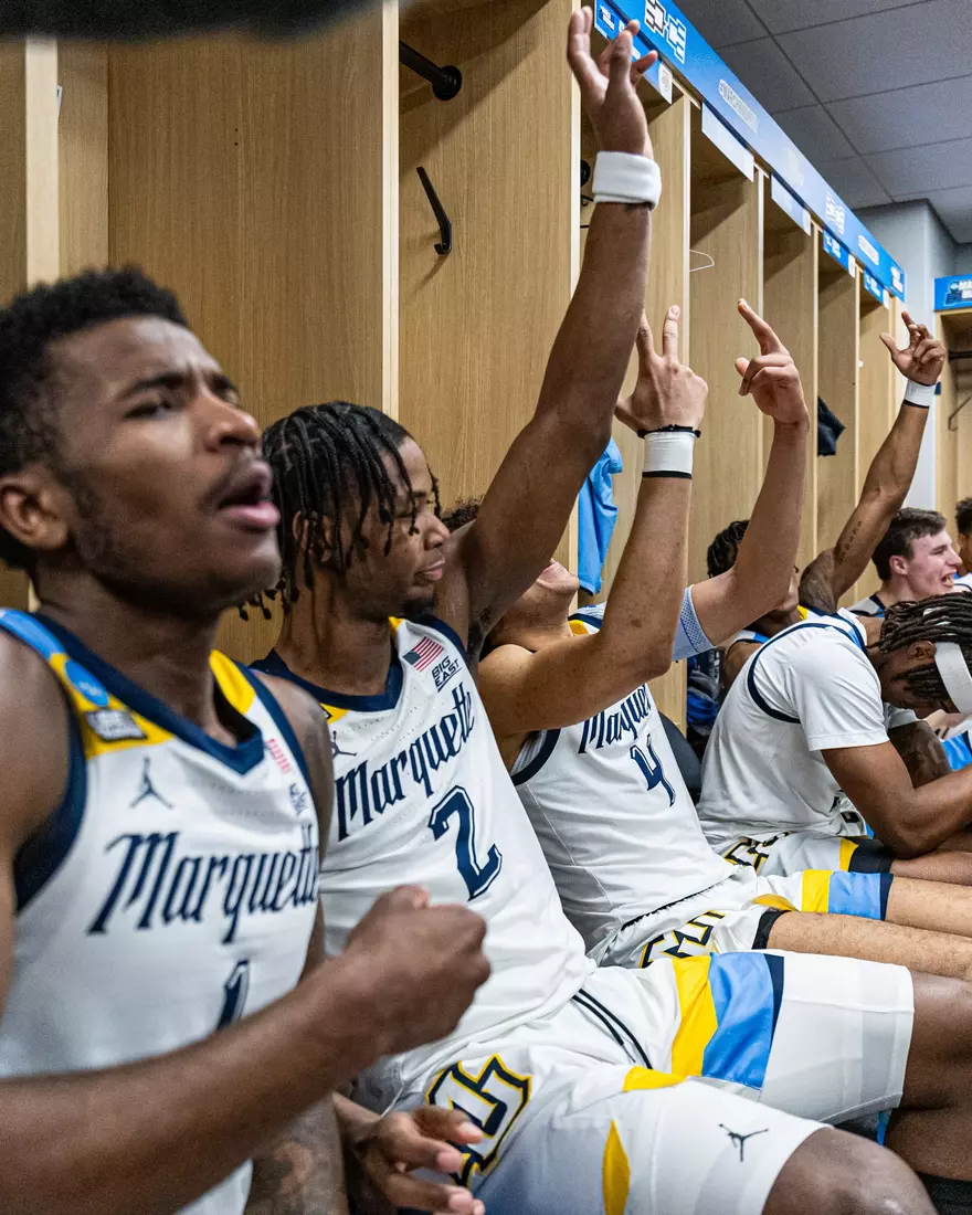 No. 2 seed Marquette Basketball defeats No. 10 seed Colorado 81-77 at Gainbridge Fieldhouse in the NCAA Tournament on Sunday March 24, 2024 in Indianapolis, Indiana.