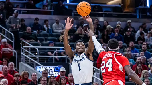 No. 2 seed Marquette Basketball defeats No. 15 seed Western Kentucky 87-69 at Gainbridge Fieldhouse in the NCAA Tournament on Friday March 22, 2024 in Indianapolis, Indiana.