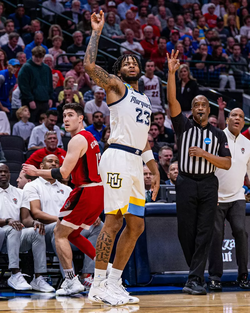 No. 2 seed Marquette Basketball falls to No. 11 seed NC State 67-58 at the American Airlines Center in the NCAA Tournament on Friday March 29, 2024 in Dallas, Texas.