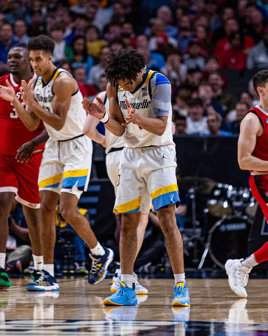 No. 2 seed Marquette Basketball falls to No. 11 seed NC State 67-58 at the American Airlines Center in the NCAA Tournament on Friday March 29, 2024 in Dallas, Texas.