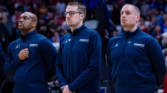 Devon Mulry
No. 2 seed Marquette Basketball falls to No. 11 seed NC State 67-58 in the Sweet 16 of the NCAA Championship Tournament at American Airlines Center on Friday March 29, 2024 in Dallas, Texas.